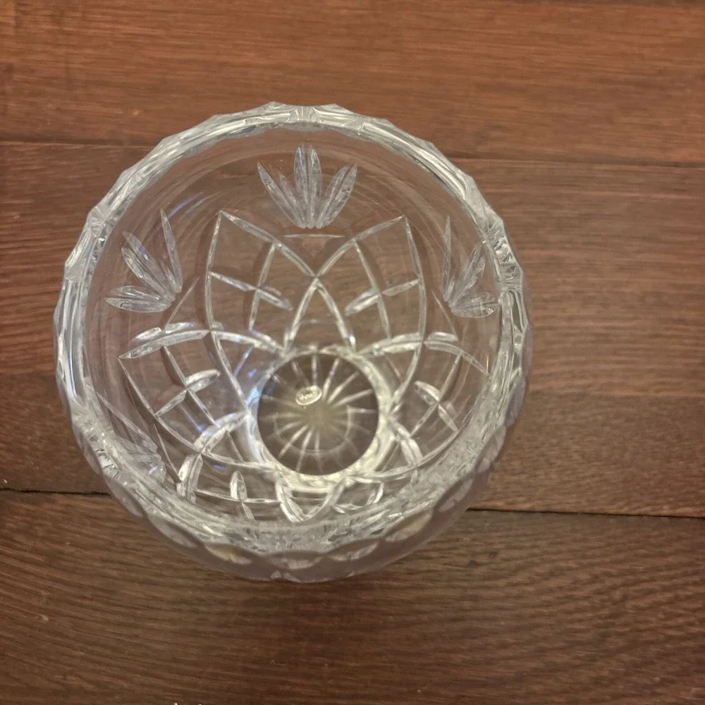 Vintage Cut Crystal  Vase Clear 6